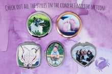 Load image into Gallery viewer, Rose Gold Circle Compact Mirror
